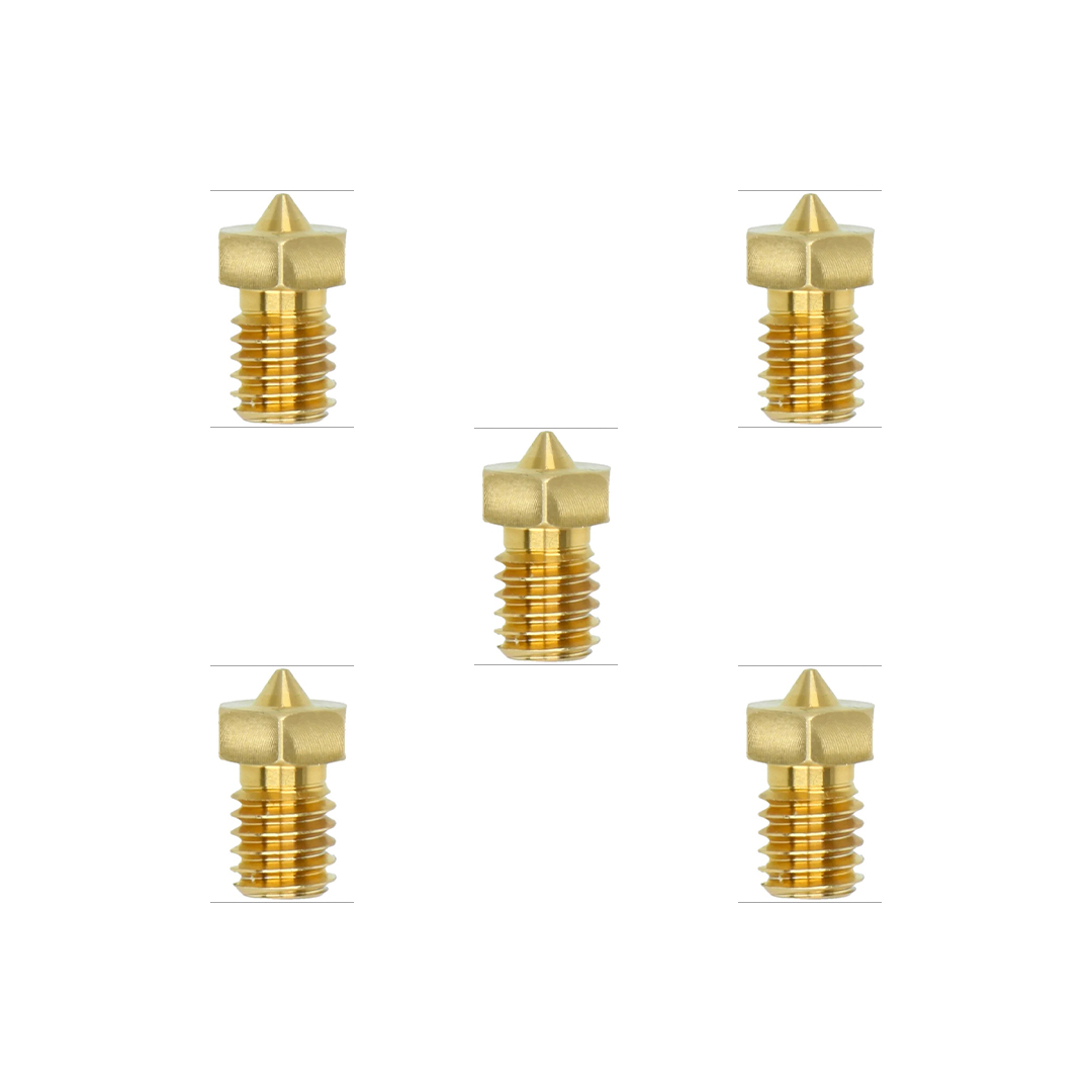 0.25 mm Dot Type V6 Brass Nozzle (1.75mm) (5pcs)