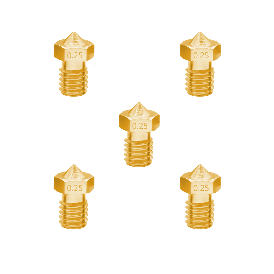 0.25 mm E3d V6 Brass  Nozzle (1.75mm) (5pcs)