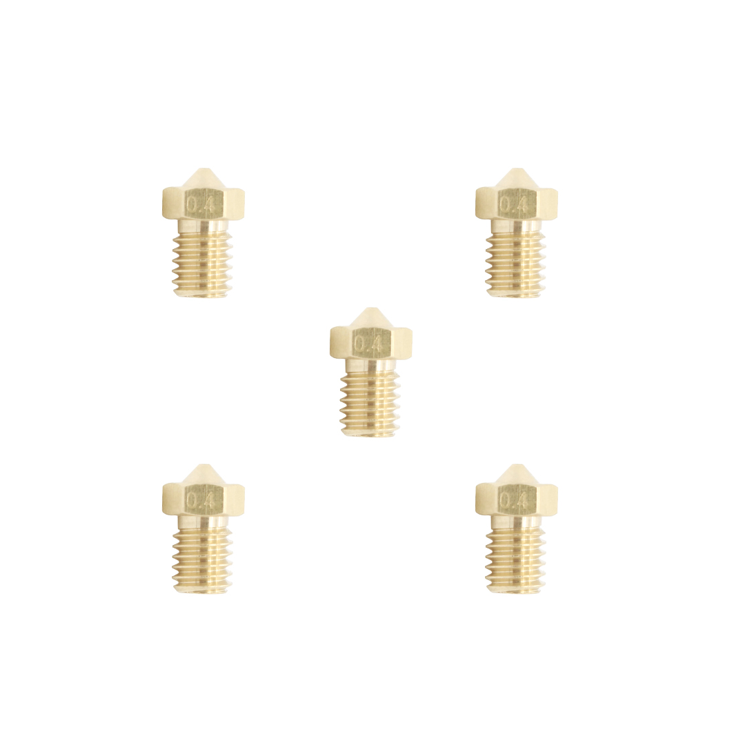 0.4 mm Dot Type V6 Brass Nozzle (1.75mm) (5pcs)