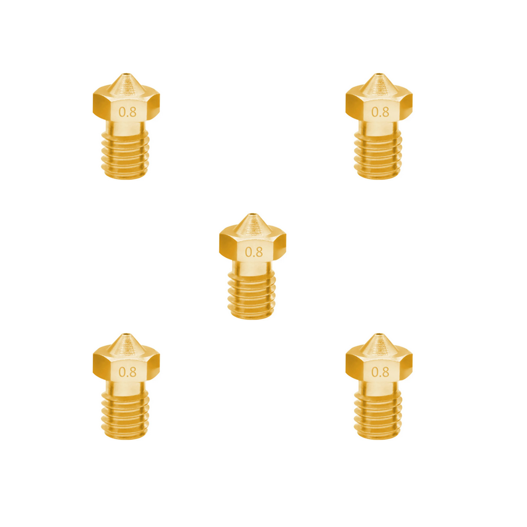 0.8 mm E3d V6 Brass  Nozzle (1.75mm) (5pcs)