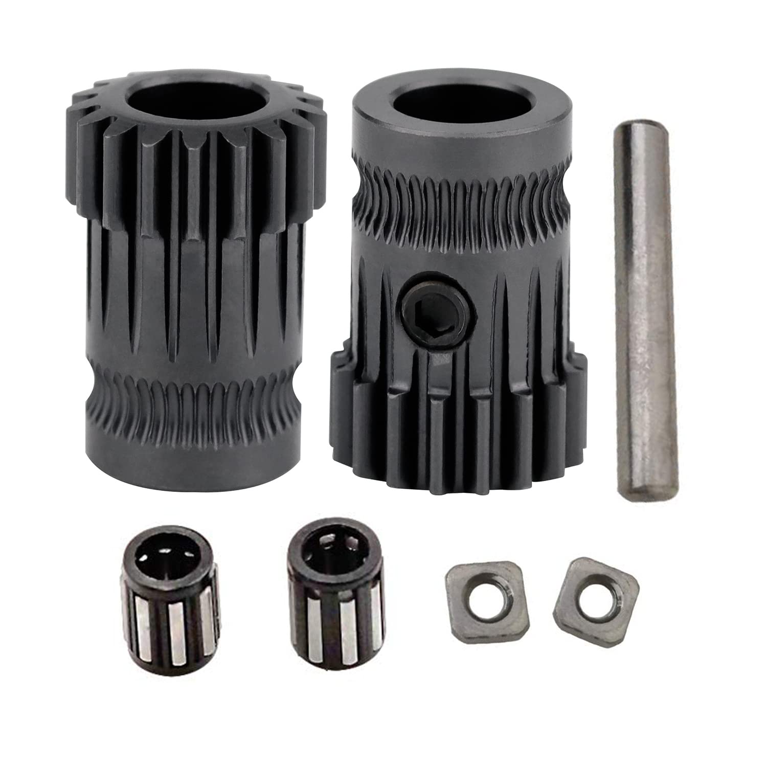 Black hardened steel Btech extruder driver gear kit (same as photo) for MK2S/MK3/CR10S Pro etc.