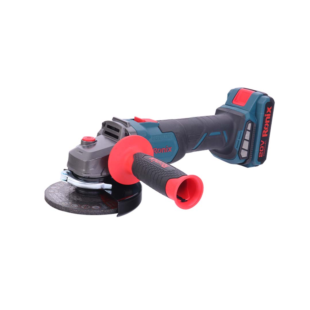 20V Brushless Angle Grinder No load speed: 8500 rpm Max. Wheel Diameter: 115 mm Max. Wheel Thickness: 6 mm Bore Diameter: 22.23 mm Without battery Without charger