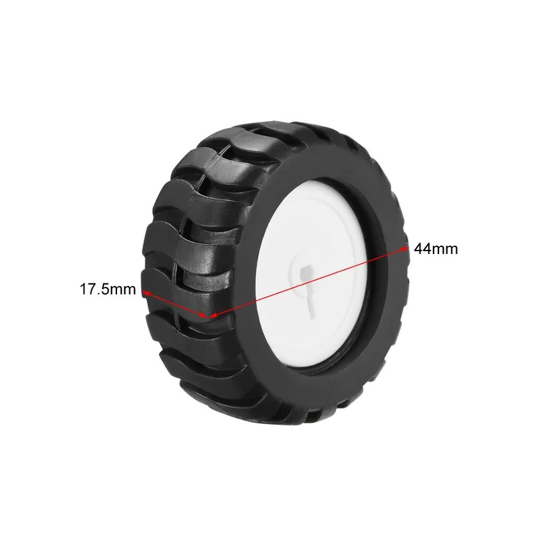 D axis rubber tire (44x19mm) (1pc)