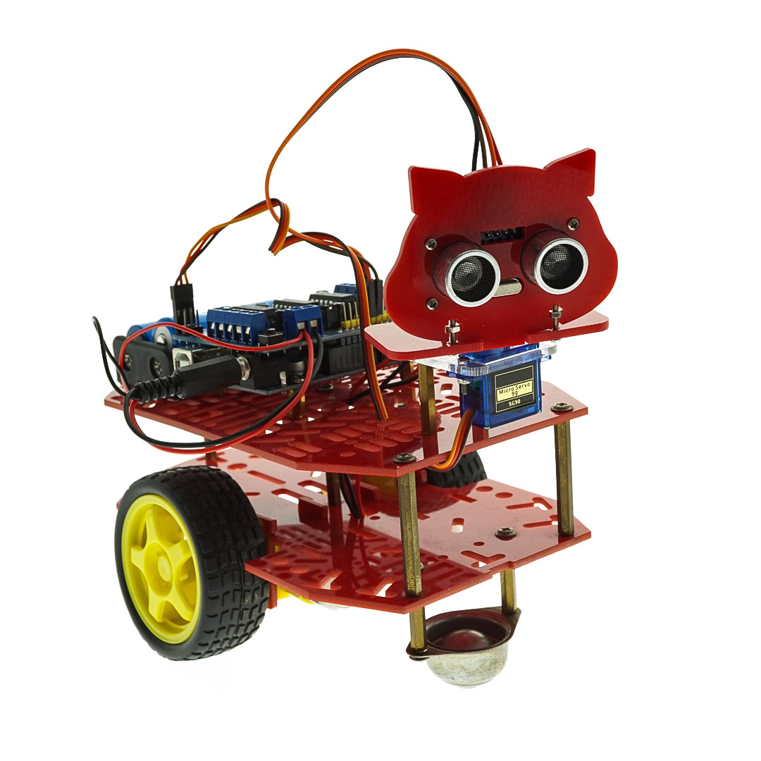 Complete Arduino Kit New red Obstacle Avoidance Car