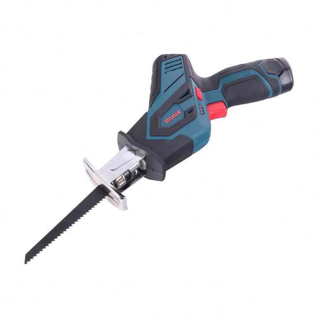 12V Cordless Reciprocating Saw Voltage:12V No-load speed:0-3000 spm Stroke Length:1/2" Capacity in wood:65mm Capacity in steel:8mm Capacity in plastic pipe:50mm 2pcs blades(wood+steel) 1pc 2000mAh battery Fast charger without base