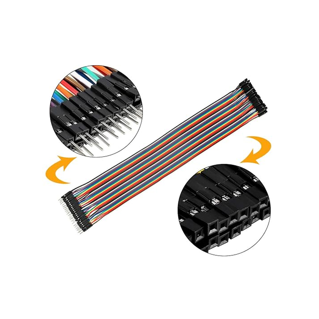 Male to Female 50cm - 40Pcs  Solderless Jumper Breadboard Wires