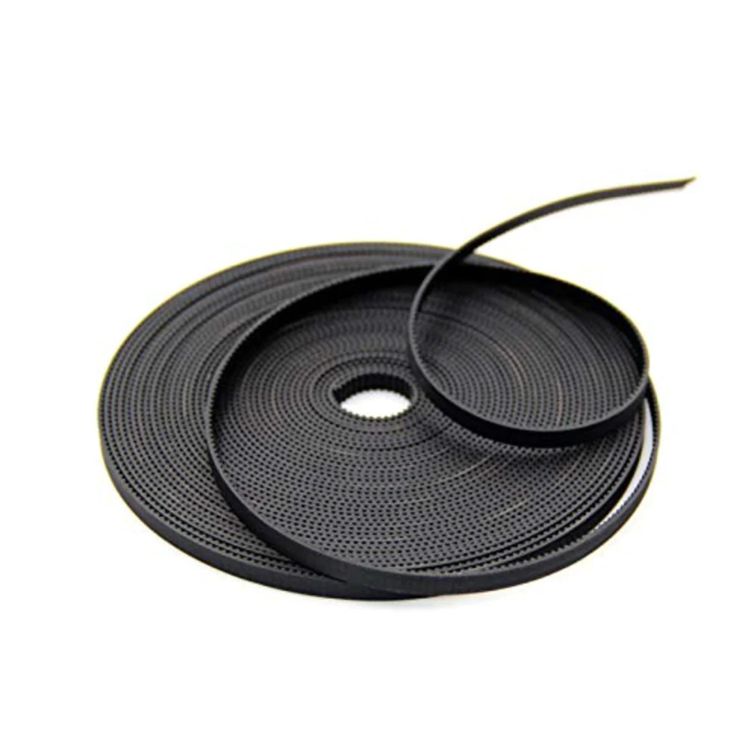 GT2-6mm timing belt black (PU with steel wire)