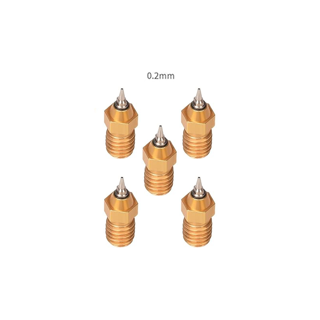 0.2 mm MK8 Airbrush Brass Nozzle Nozzle (1.75mm)(MK8 & CR10) (5pcs)