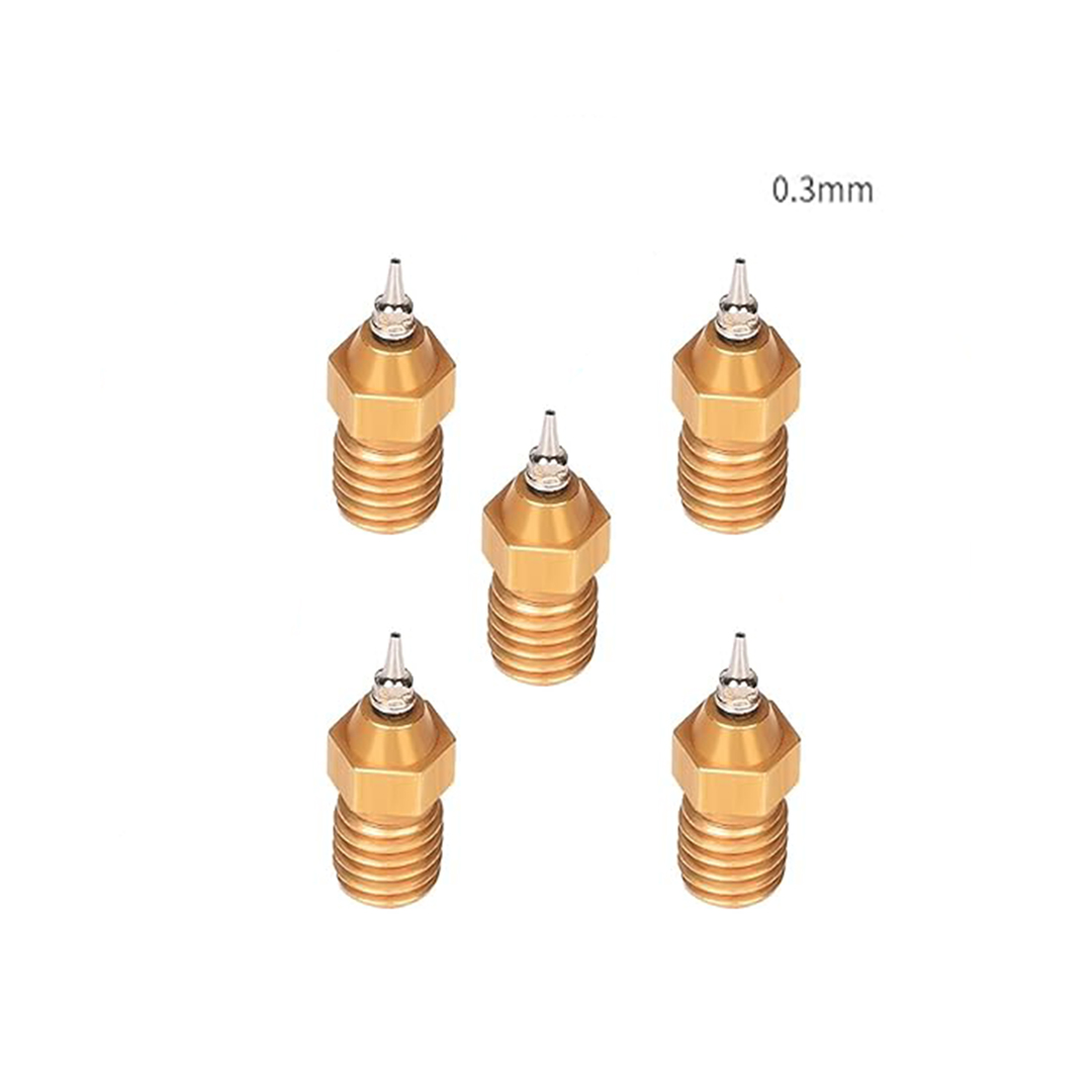 0.3 mm MK8 Airbrush Brass Nozzle Nozzle (1.75mm)(MK8 & CR10) (5pcs)