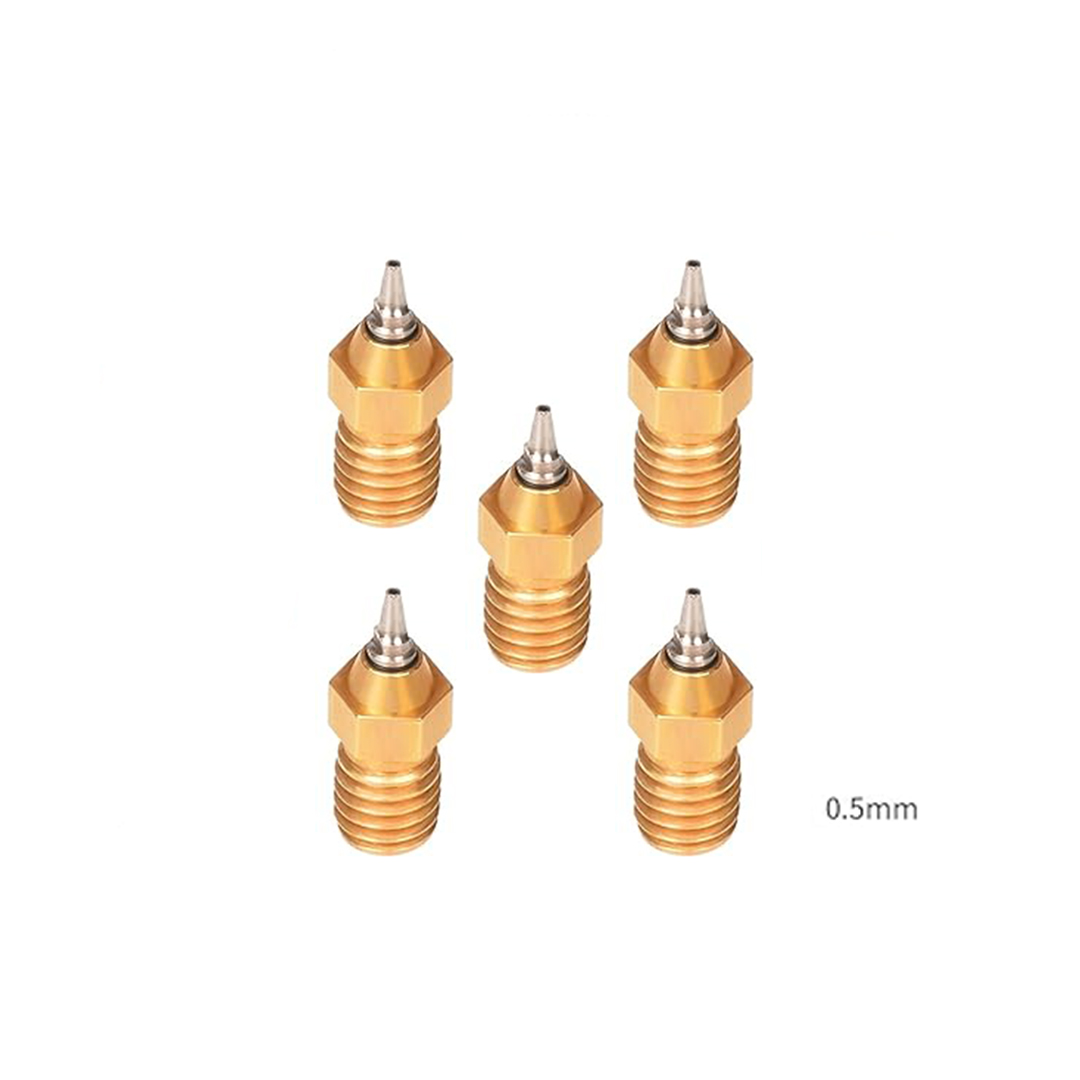 0.5 mm MK8 Airbrush Brass Nozzle Nozzle (1.75mm)(MK8 & CR10) (5pcs)