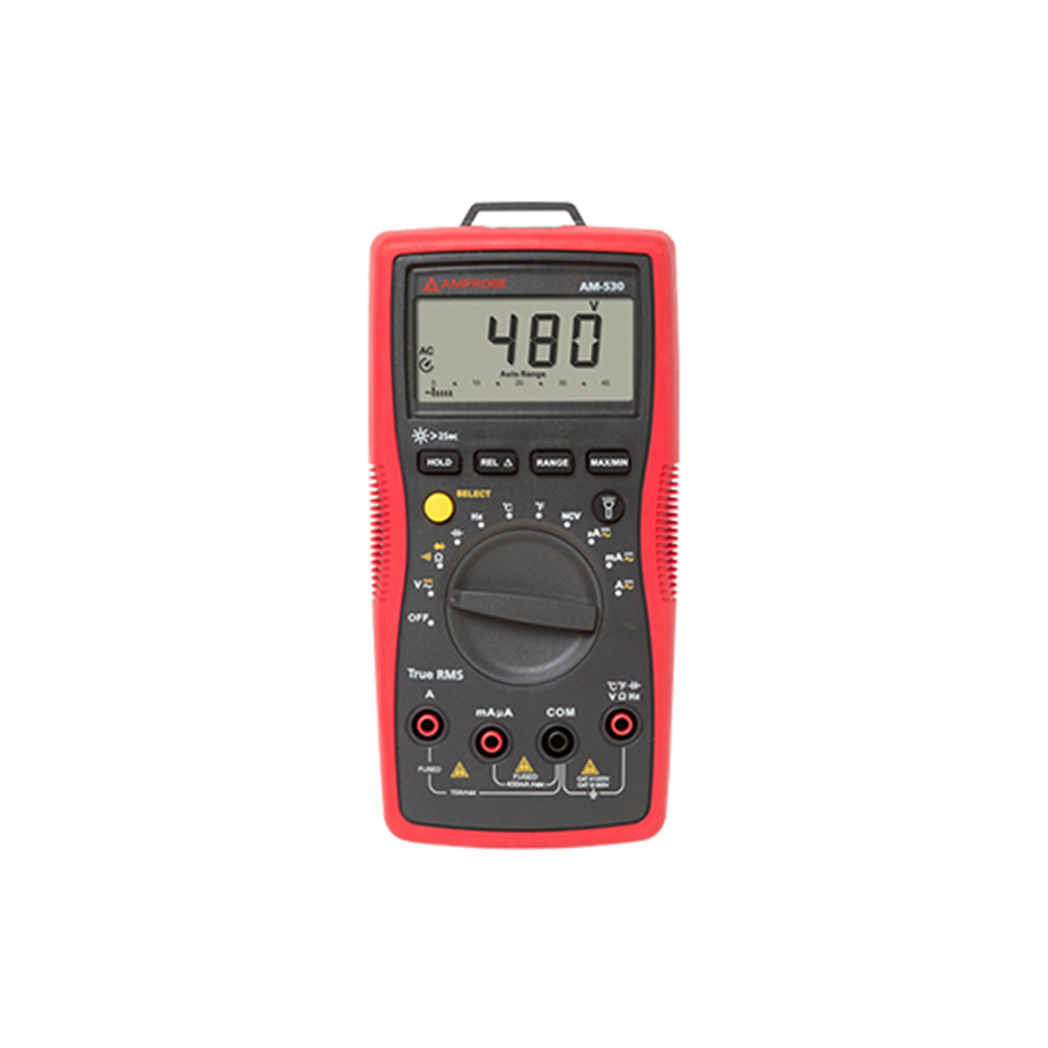 Amprobe AM-530 True-RMS Electrical Contractor Multimeter with Non-Contact Voltage Detector and Temperature