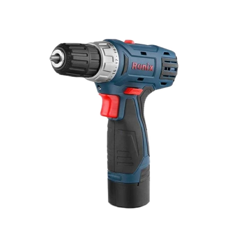 12V Cordless Drill Driver Battery Voltage 12V Li-ion Battery capacity 1.5Ah Max Torque 21N.M No load speed 0-400/0-1350r/min, Chuck size 10/20mm Weight 1.0 kg 2 Batteries