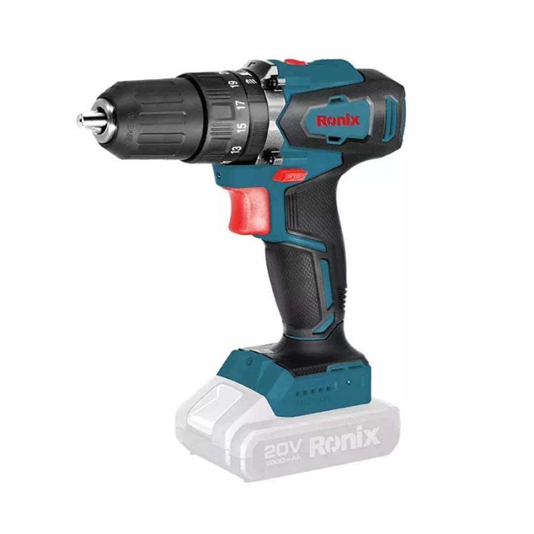 20V Brushless Hammer drill 13mm,No load speed: 0-450/0-1700 rpm Impact rate: 0~25500 ipm Max torque: 45 N.m Clutch: 21+3 setting Chuck: 13mm single sleeve plastic with lock Motor: Brushless motor BL3820 Light sensor 3 function: screwdriver/drill/impact 2 speed impact gearbox with spindle lock Without battery, without charger