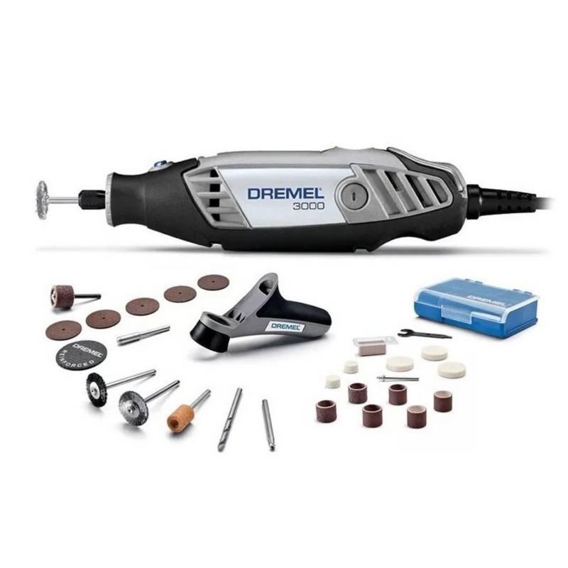 Dremel 3000 Rotary Tool 130 W, Multi Tool Kit with 15 Acessories, Variable Speed 10.000-33.000 RPM