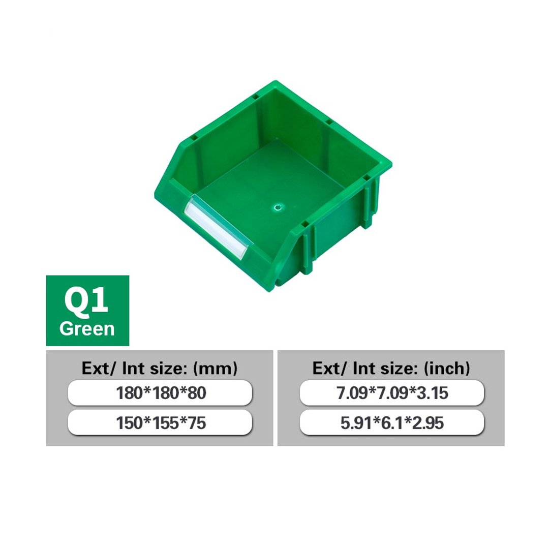 Parts Bin Q1 (Ext : 180x180x80mm / Int : 150x155x75mm) Green