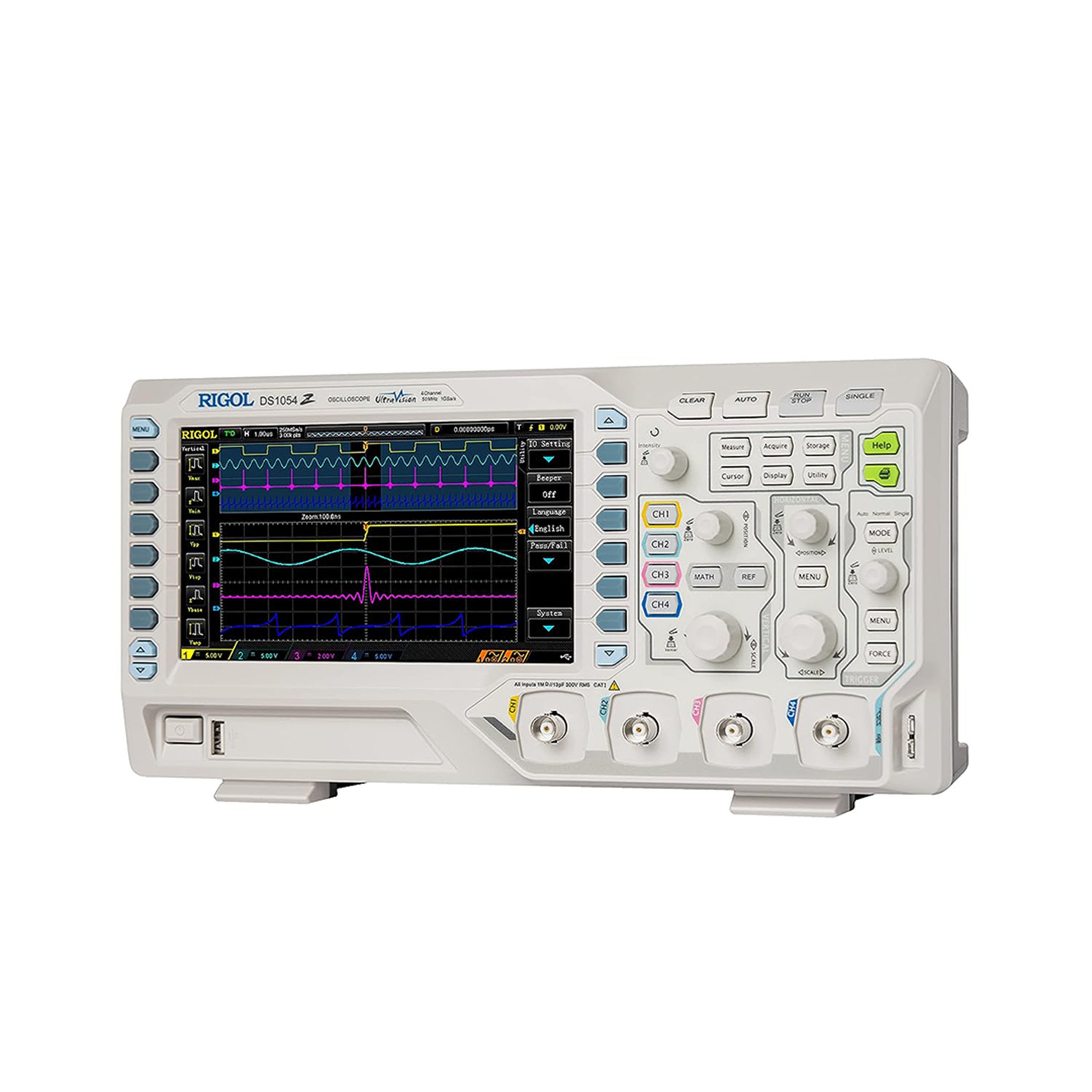 Rigol DS1054Z Digital Oscilloscopes - Bandwidth: 50 MHz, Channels: 4 Serial Decode Included