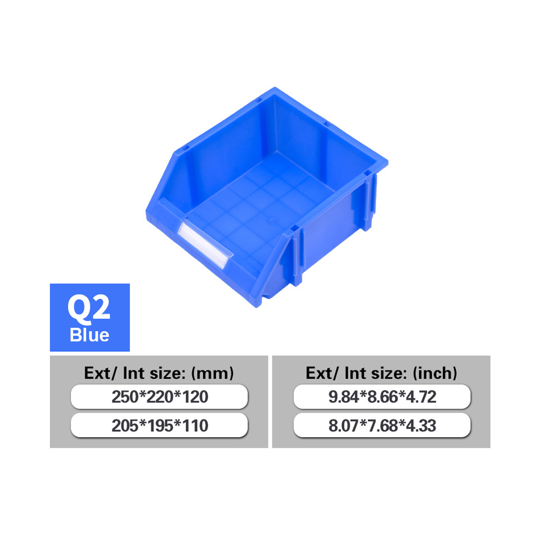 Parts Bin Q2 (Ext : 250x220x120mm / Int : 205x195x110mm) Blue