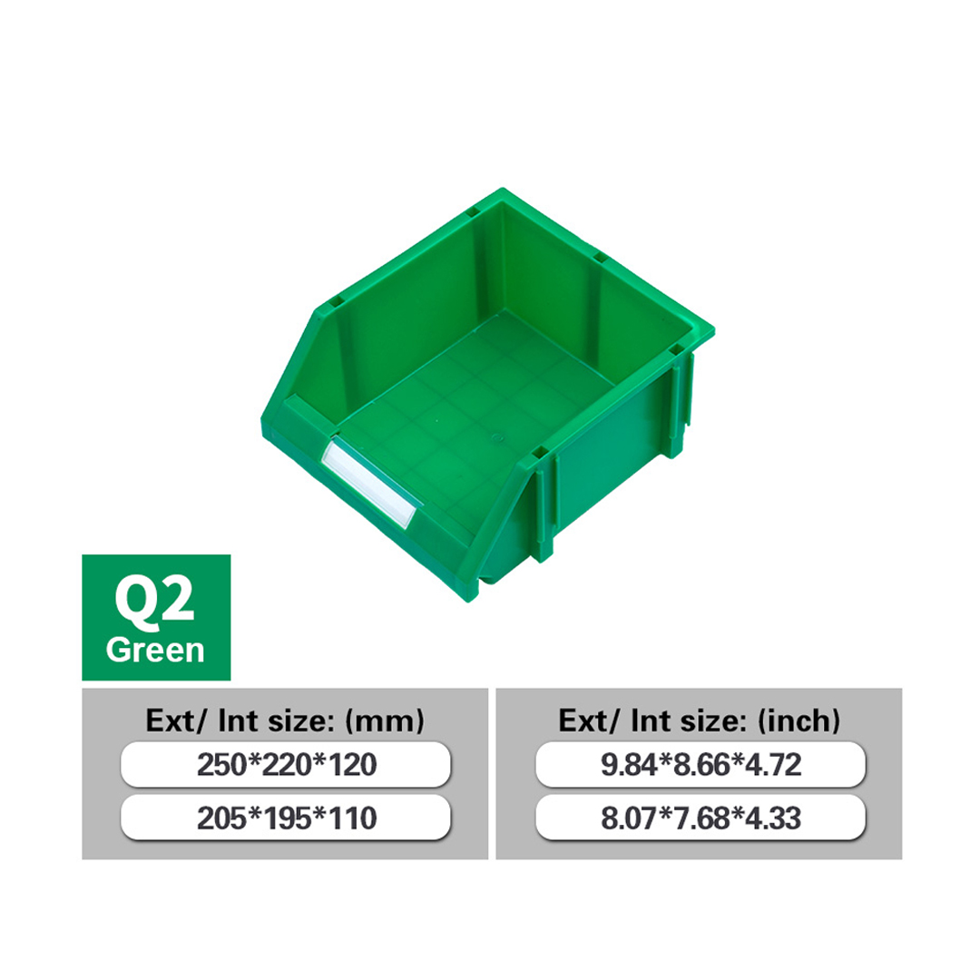 Parts Bin Q2 (Ext : 250x220x120mm / Int : 205x195x110mm) Green