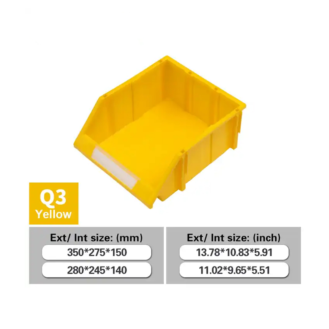 Parts Bin Q3 (Ext : 350x275x150mm / Int : 280x245x140mm) Yellow