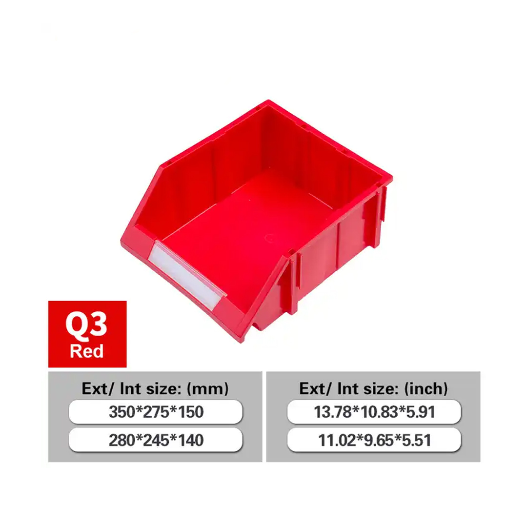 Parts Bin Q3 (Ext : 350x275x150mm / Int : 280x245x140mm) Red