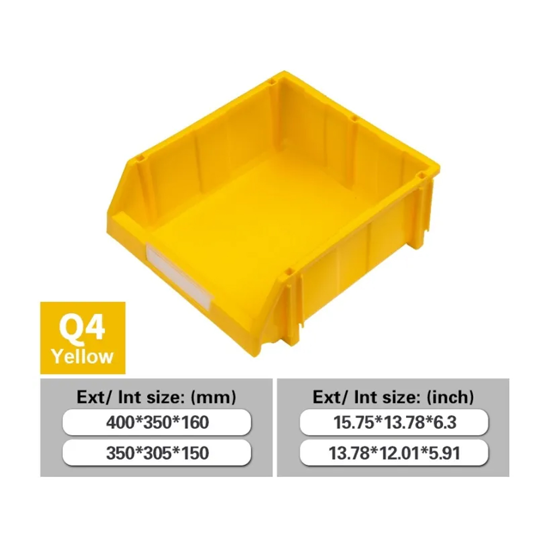 Parts Bin Q4 (Ext : 400x350x160mm / Int : 350x305x150mm) Yellow