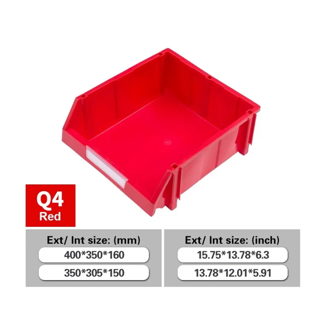 Parts Bin Q4 (Ext : 400x350x160mm / Int : 350x305x150mm) Red