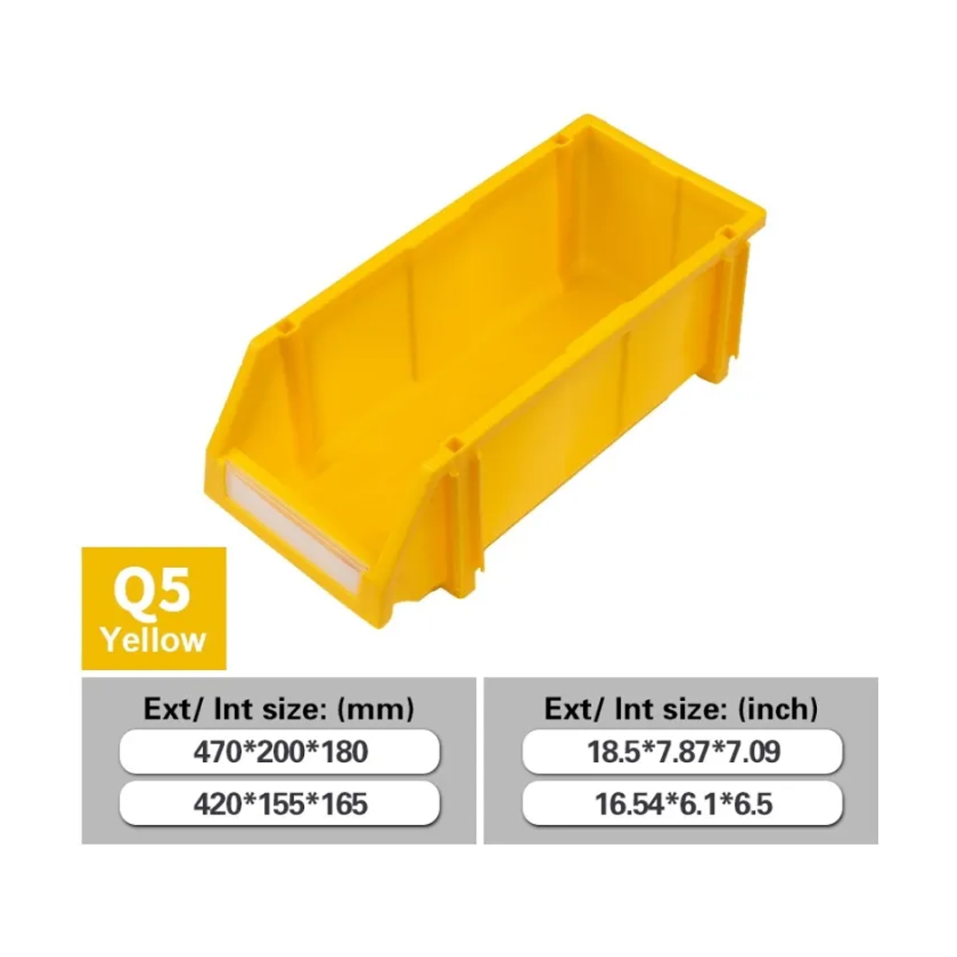 Parts Bin Q5 (Ext : 470x200x180mm / Int : 420x155x165mm) Yellow