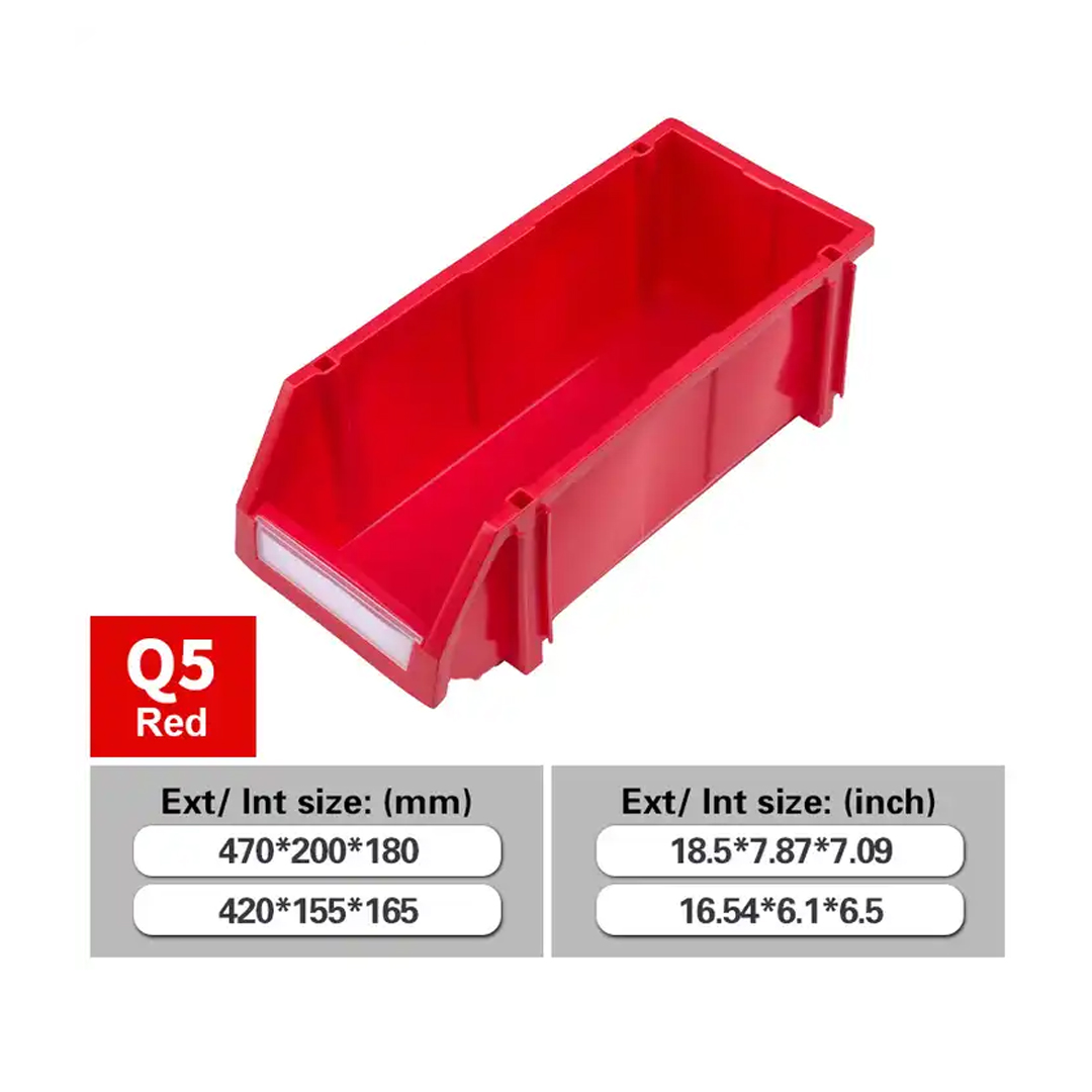 Parts Bin Q5 (Ext : 470x200x180mm / Int : 420x155x165mm) Red