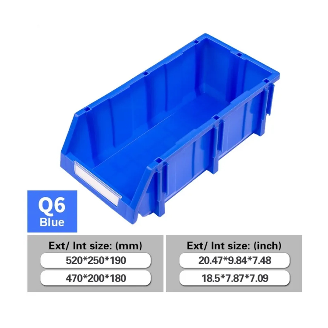 Parts Bin Q6 (Ext : 520x250x190mm / Int : 470x200x180mm) Blue