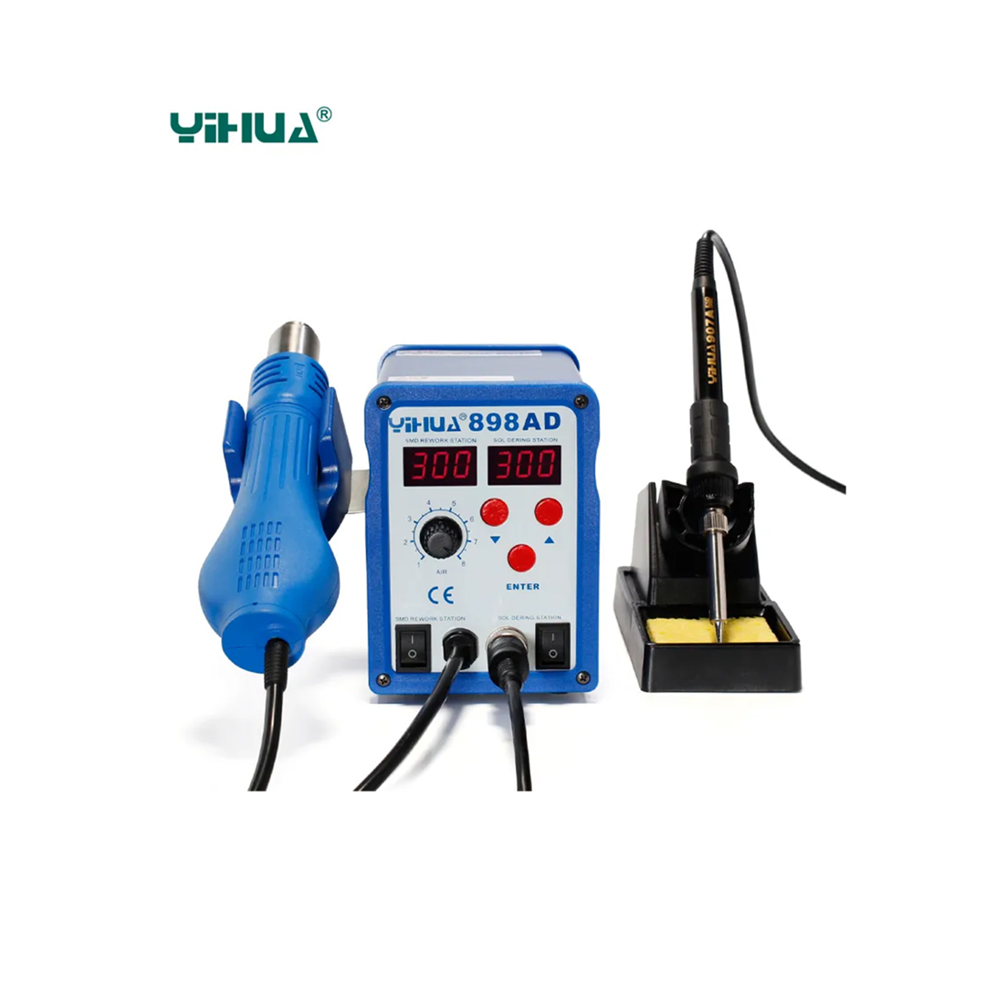 YIHUA 898AD,Hot Air Gun & Soldering Iron 2 in 1,700W(650W/45W),LED Digital Display