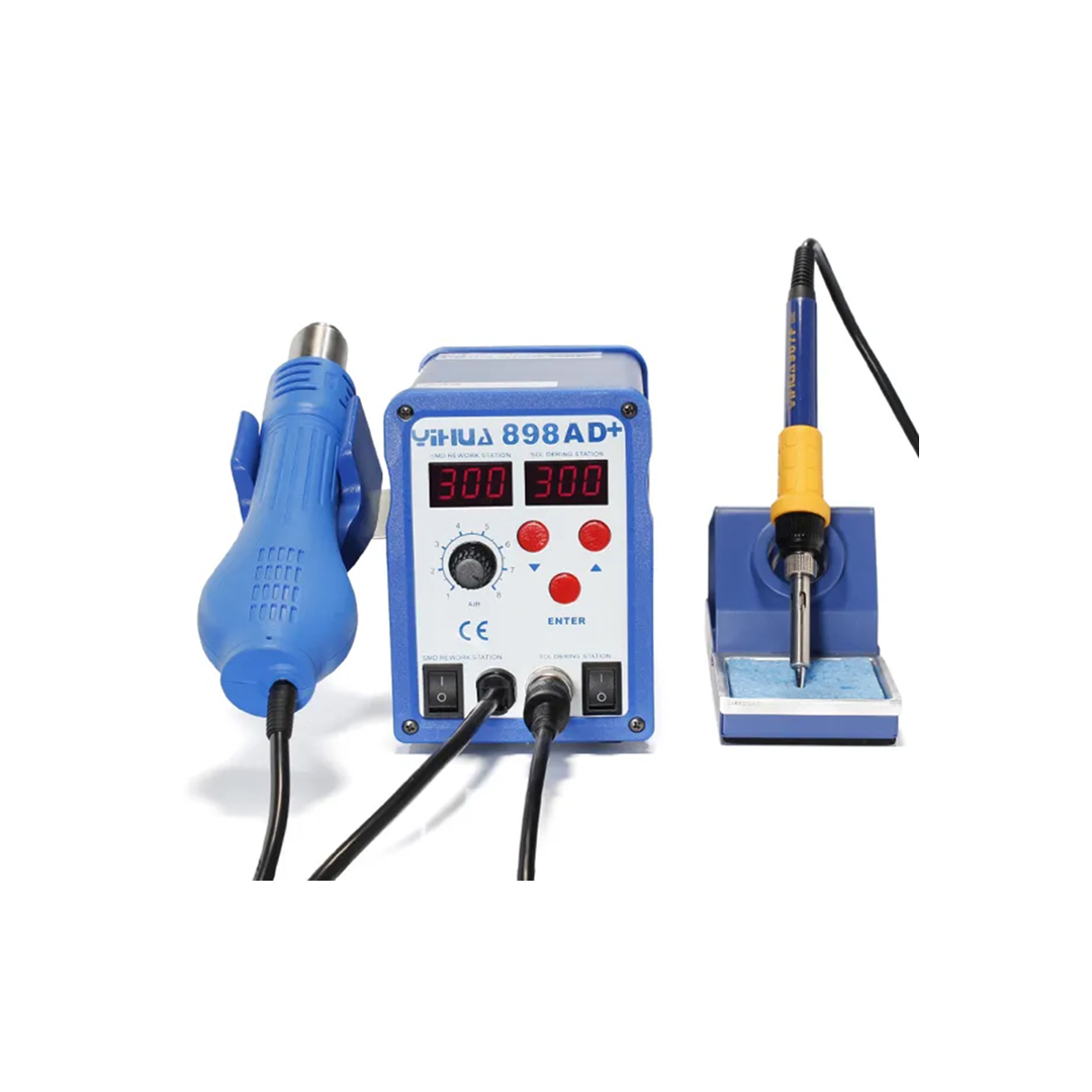 YIHUA 898AD+ ,Hot Air Gun & Soldering Iron 2 in 1,700W(650W/45W),LED Digital Display