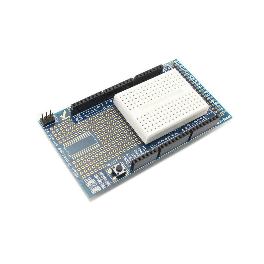 Arduino Mega ProtoShield V3 With Mini BreadBoard