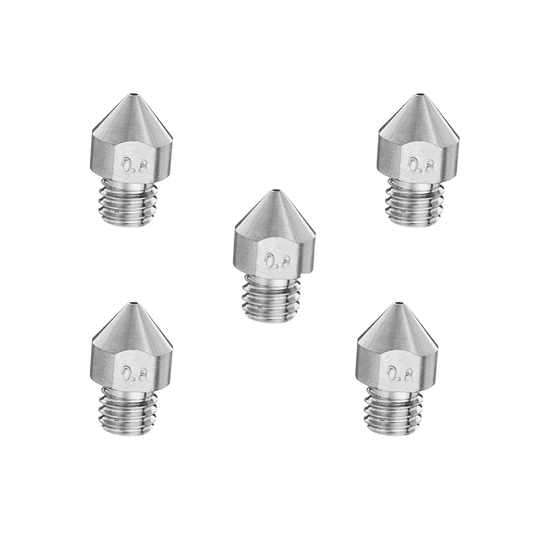 0.8 mm MK8 Titanium Alloy Nozzle (1.75mm)(MK8 & CR10) (5pcs)