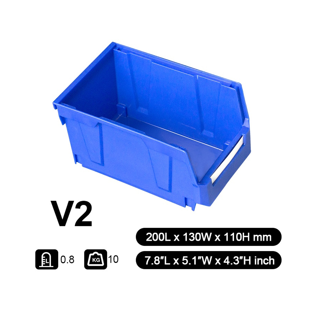 Parts Bin V2 (Ext : 200x130x110mm / Int : 180x110x105mm) Blue