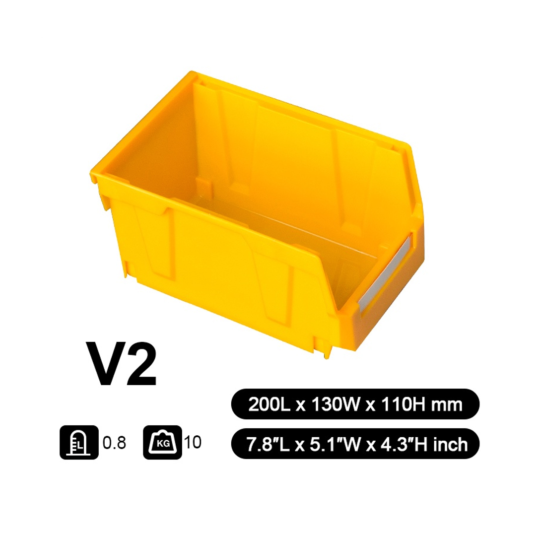 Parts Bin V2 (Ext : 200x130x110mm / Int : 180x110x105mm) Yellow