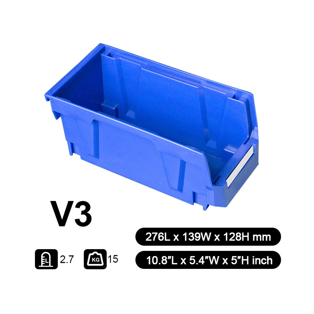 Parts Bin V3 (Ext : 276x139x128mm / Int : 243x110x122mm) Blue