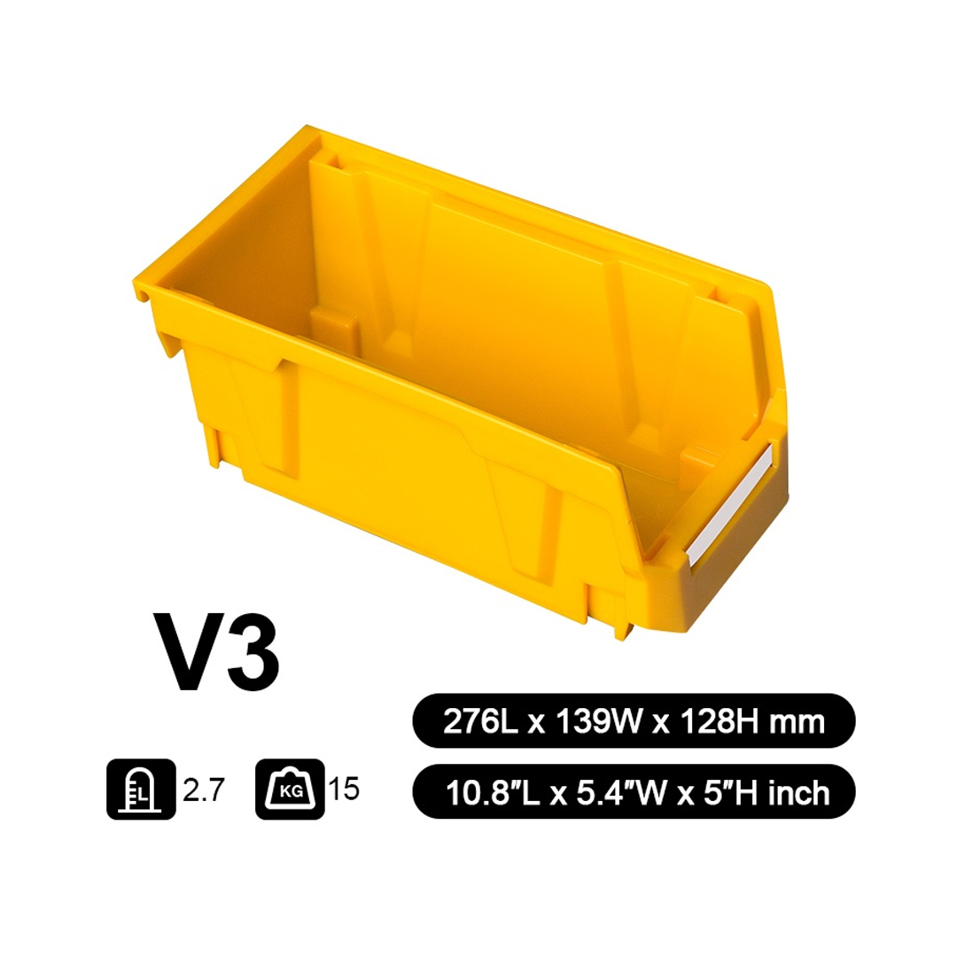 Parts Bin V3 (Ext : 276x139x128mm / Int : 243x110x122mm) Yellow