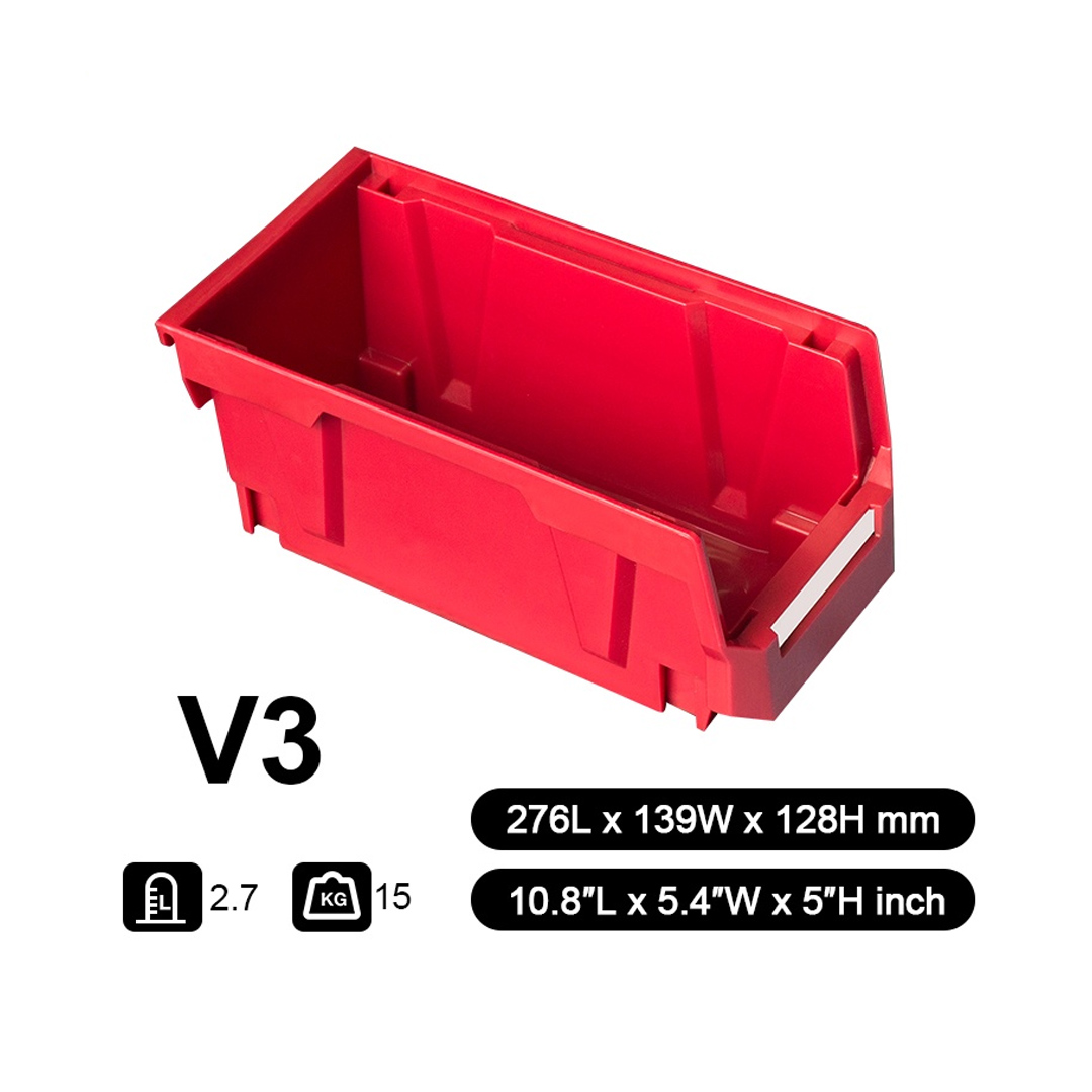 Parts Bin V3 (Ext : 276x139x128mm / Int : 243x110x122mm) Red