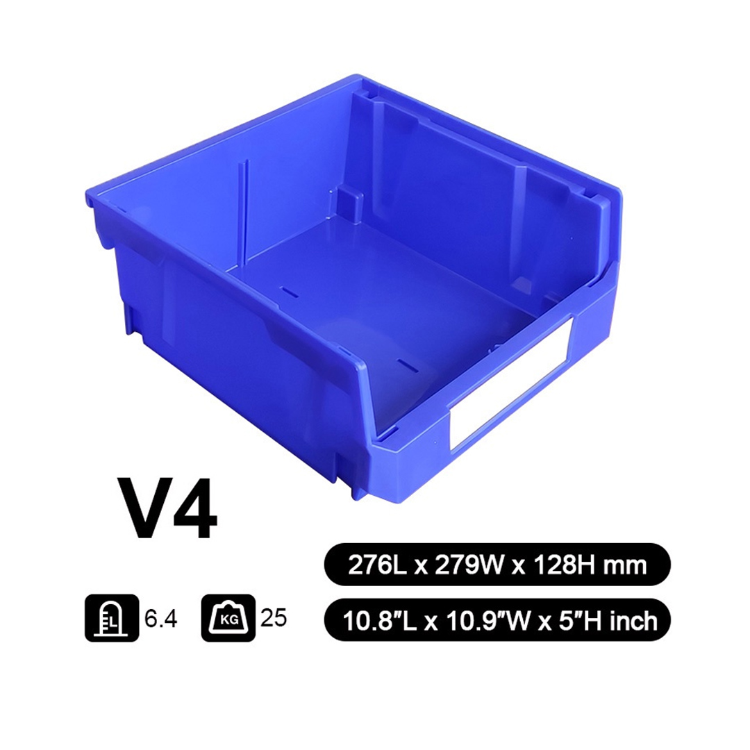 Parts Bin V4 (Ext : 276x279x128mm / Int :243x247x120mm) Blue