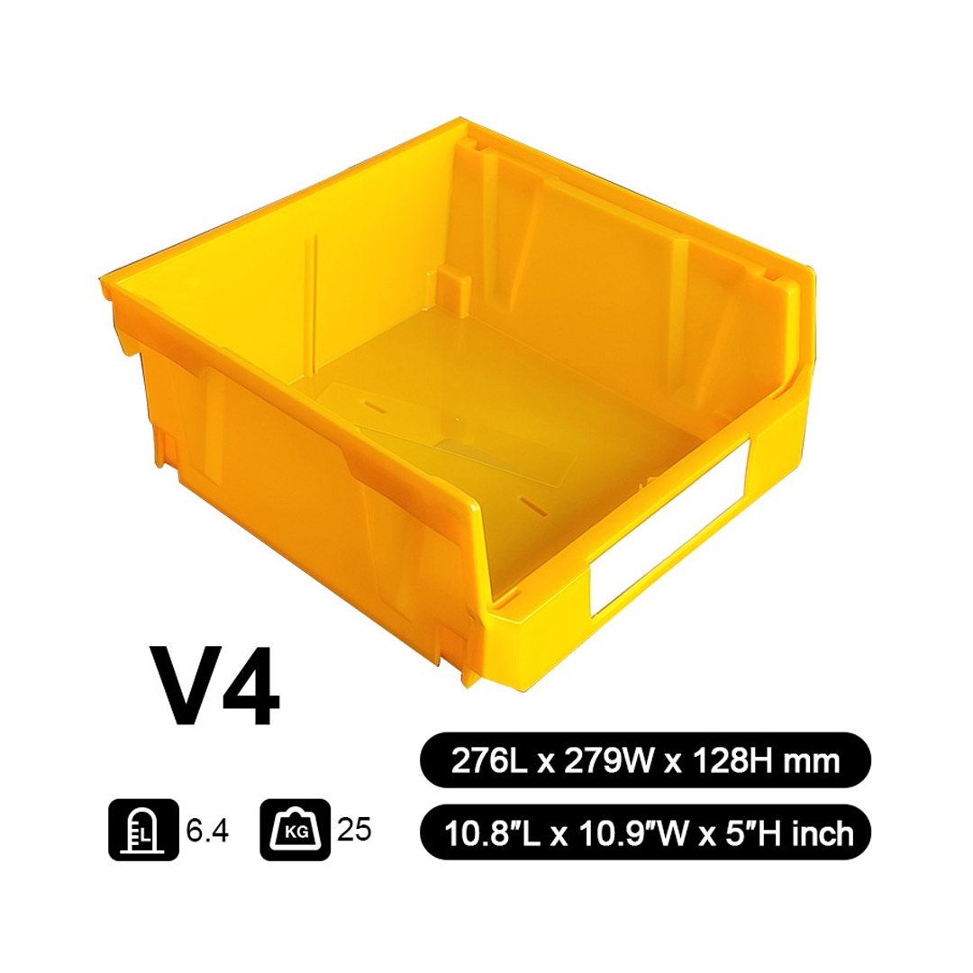 Parts Bin V4 (Ext : 276x279x128mm / Int :243x247x120mm) Yellow