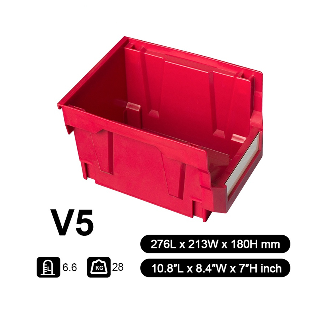 Parts Bin V5 (Ext : 276x213x178mm / Int : 243x170x174mm) Red