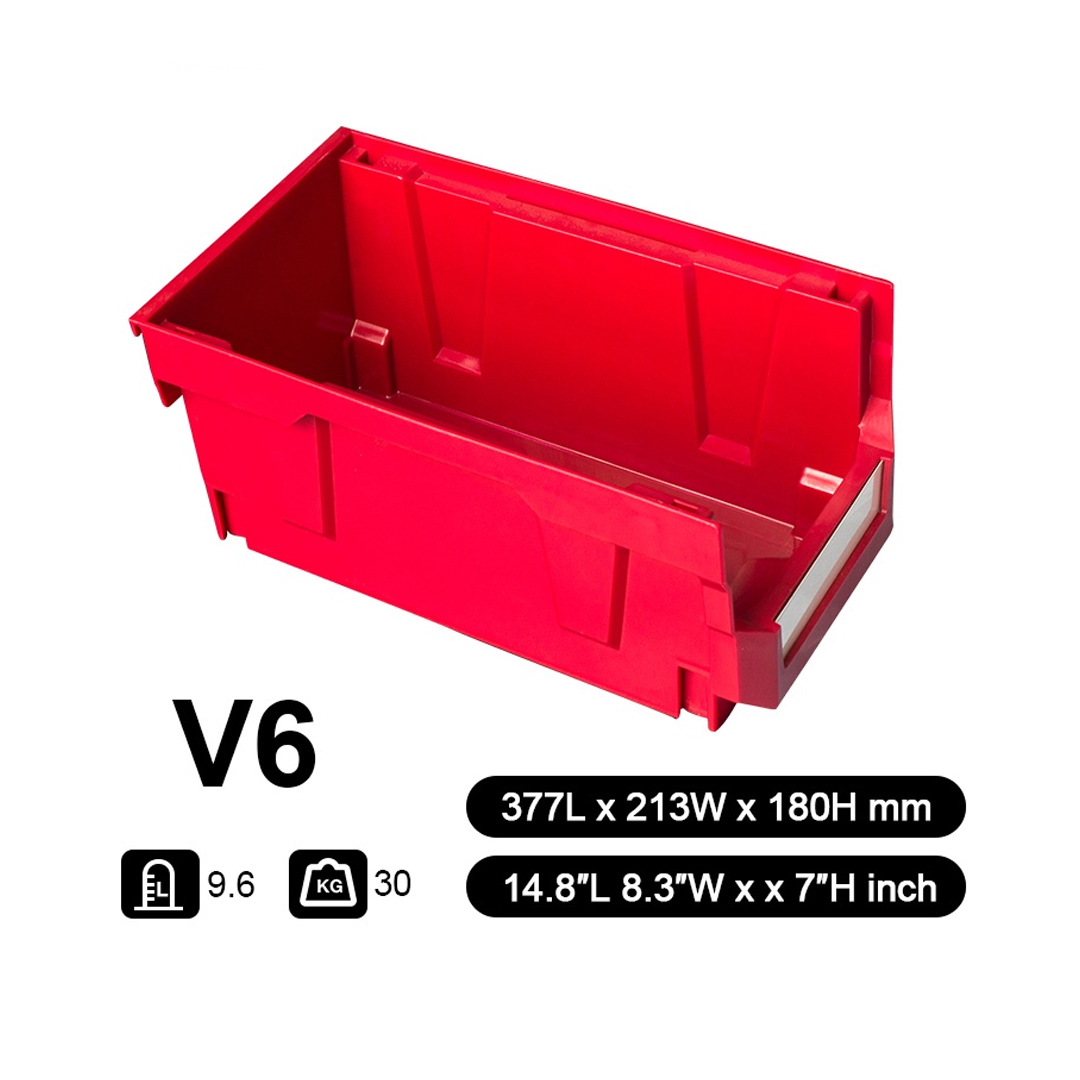 Parts Bin V6 (Ext : 377x213x178mm / Int :343x170x174mm) Red