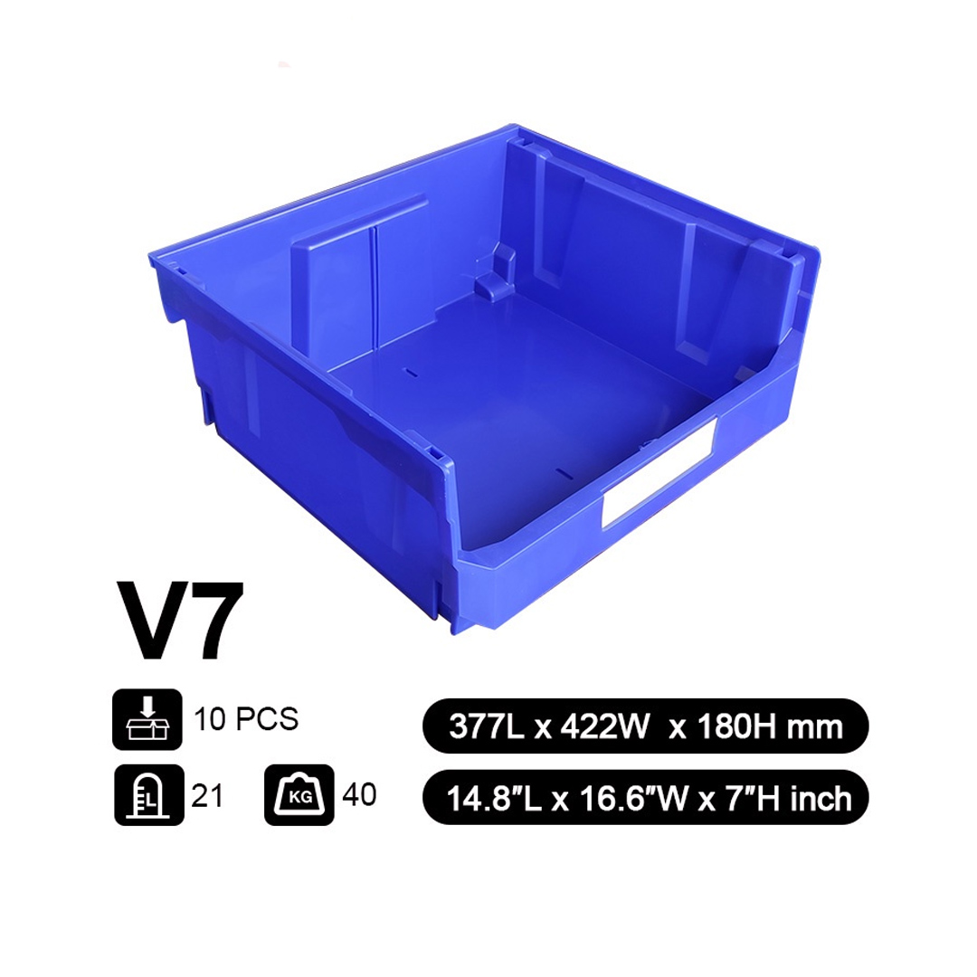 Parts Bin V7  (Ext : 377x422x178mm / Int :345x380x174mm) Blue