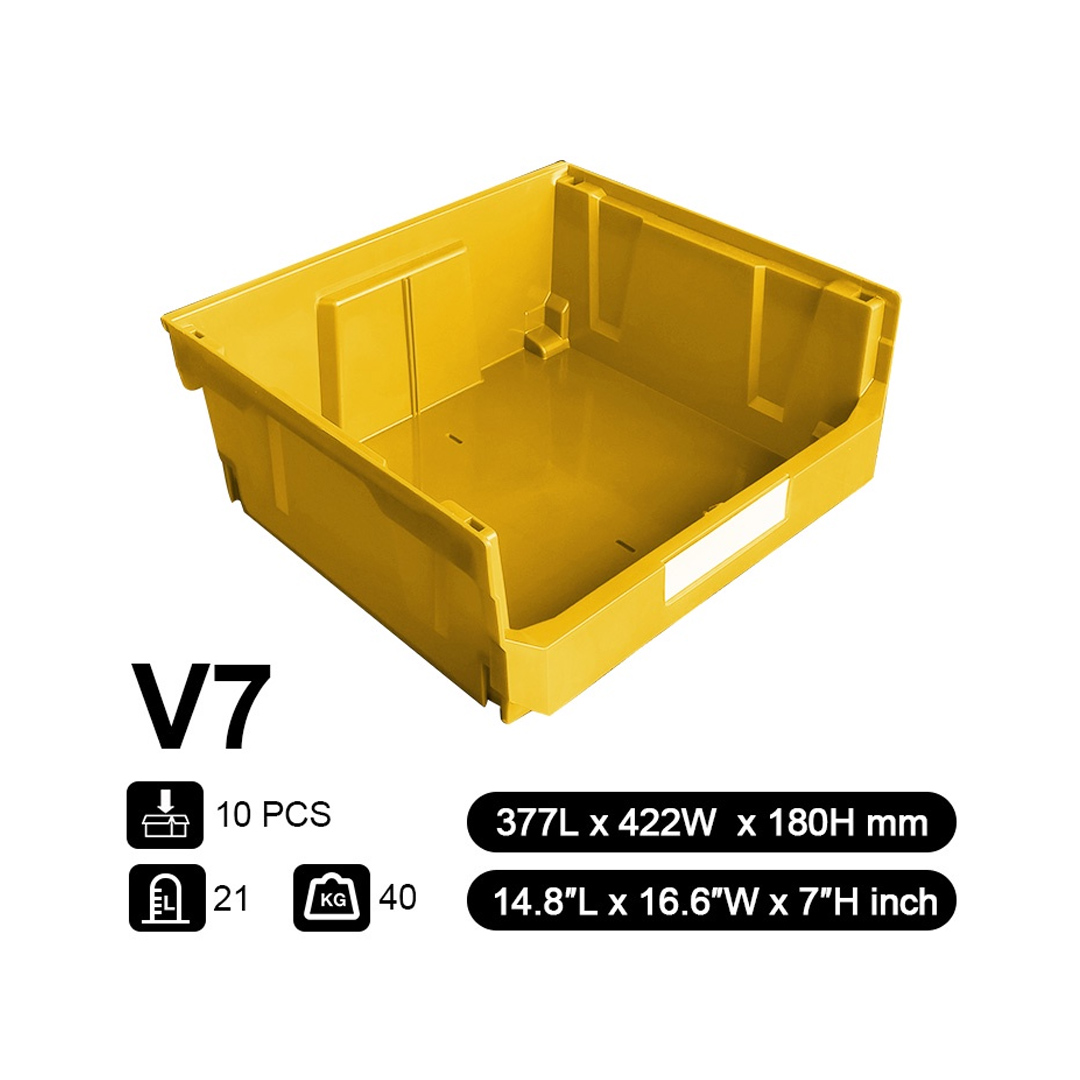 Parts Bin V7  (Ext : 377x422x178mm / Int :345x380x174mm) Yellow