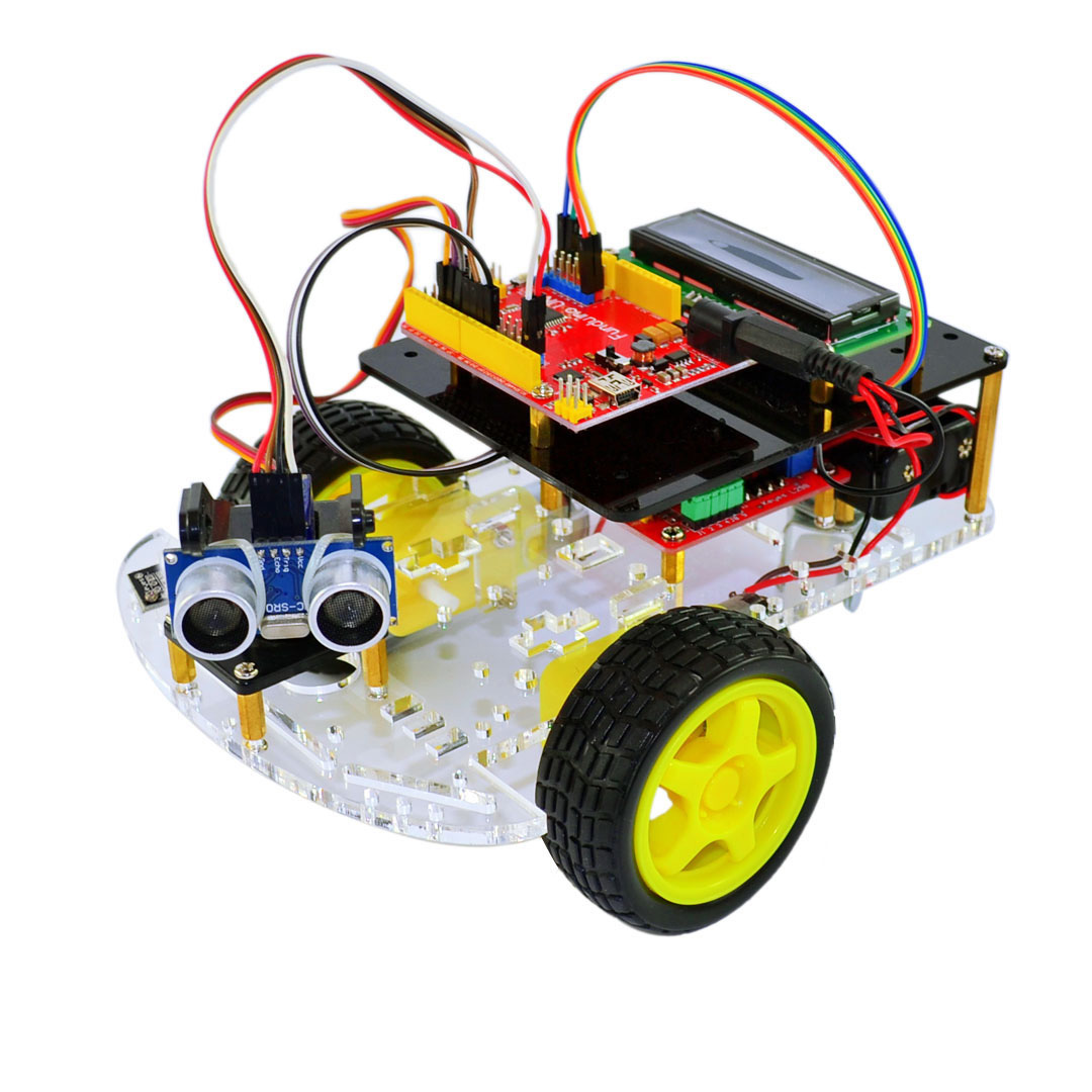 Complete Arduino Kit Remote Control Intelligent Car with LCD Screen