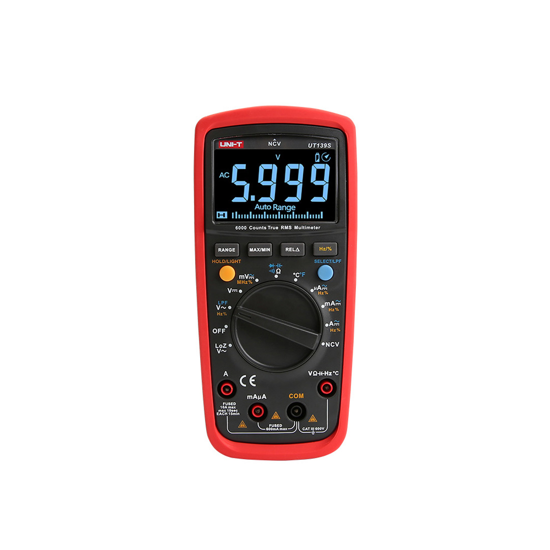 UNI-T UT139S  Digital multimeter;  LCD (6000),with a backlit;True RMS with Black EBTN Dispaly NCV Tester 