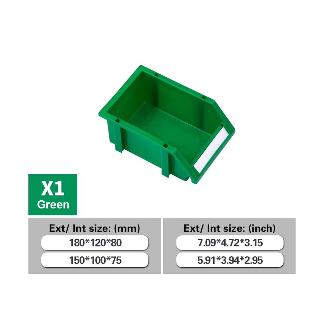 Parts Bin X1 (Ext : 180x120x80mm / Int : 150x100x75mm) Green