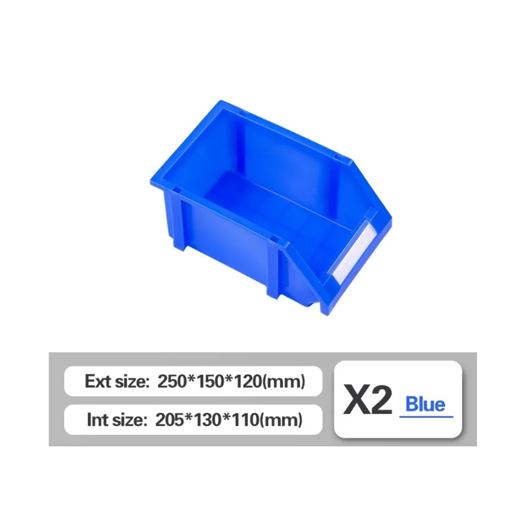 Parts Bin X2 (Ext : 250x150x120mm / Int : 205x130x110mm) Blue