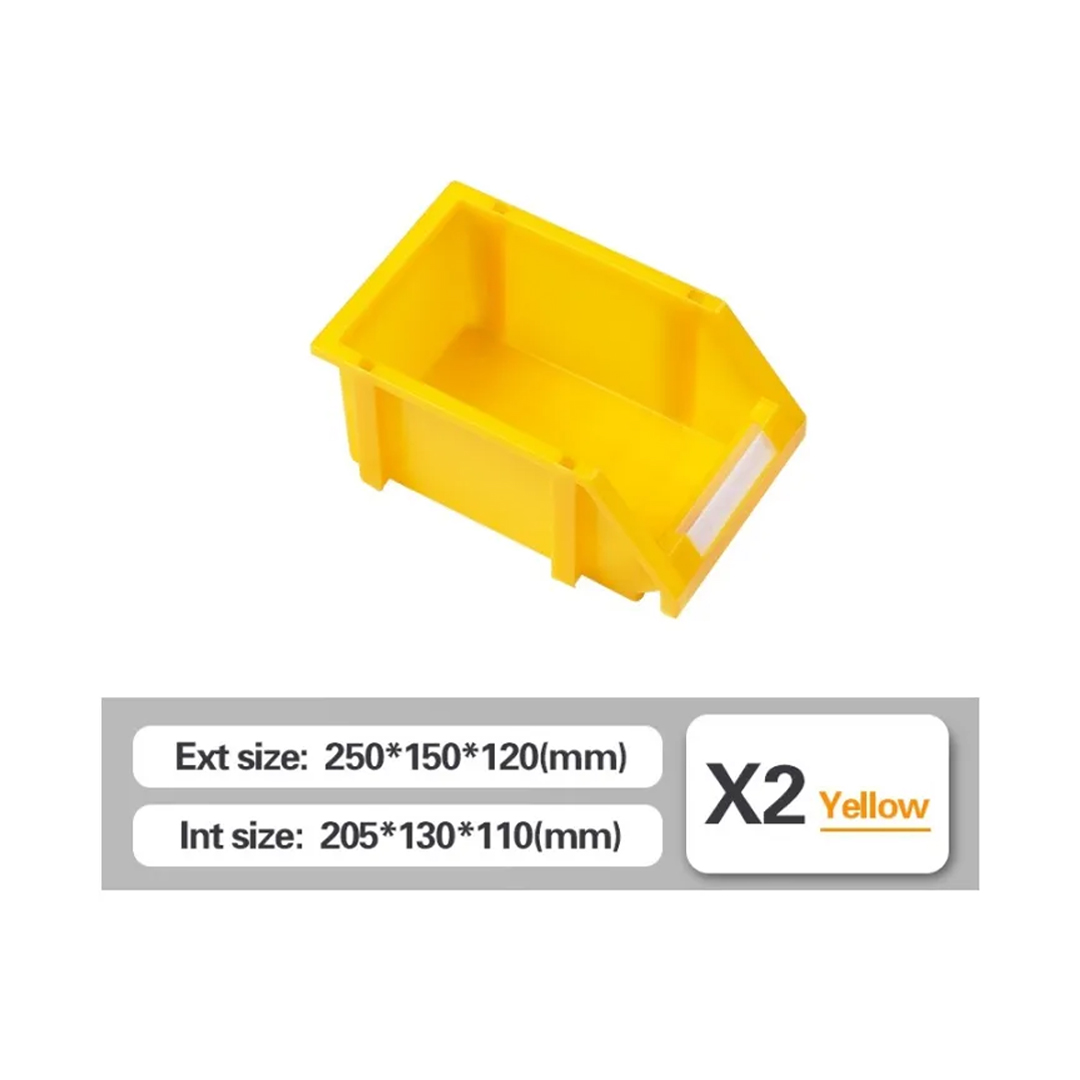 Parts Bin X2 (Ext : 250x150x120mm / Int : 205x130x110mm) Yellow