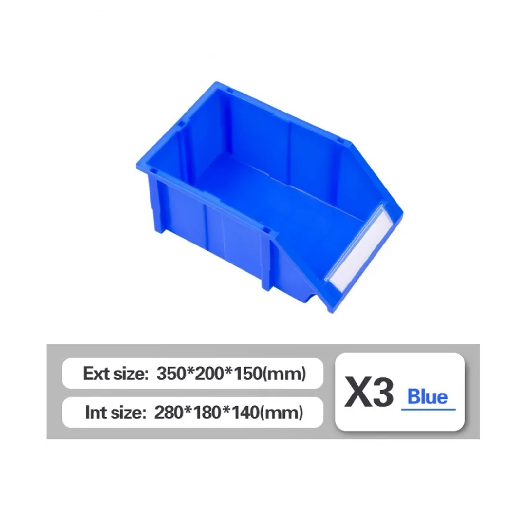 Parts Bin X3 (Ext : 350x200x150mm / Int : 280x180x140mm) Blue